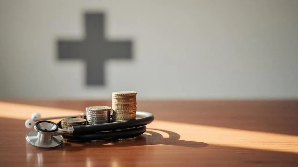 Illustration symbolique du reste à charge des soins de santé malgré la couverture de la Sécurité sociale